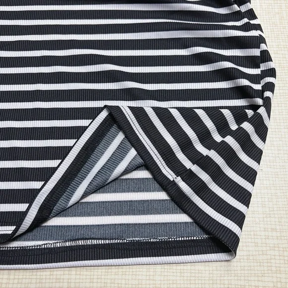 Sheath Black and White Striped Dress  Size Small - Picture 11 of 17